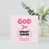神は乳がん祈りの言葉カードより大きい (スタンド正面)