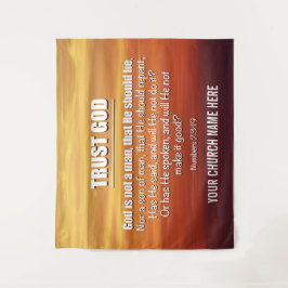 神は人ではない 信頼せよ 教会 タペストリー