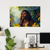 神は人を庭に置き、神と創造の聖句 ポスター (ホームオフィス)