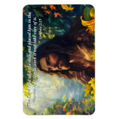 神は人を庭に置き、神と創造の聖句 マグネット (縦)