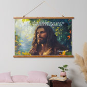 神は人を庭に置き、神と創造の聖句 吊り下げ型タペストリー (寝室)