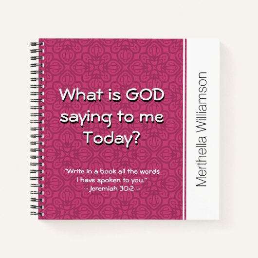 神は何て言ってる？ クリスチャンの祈りの日記 ノートブック (正面)