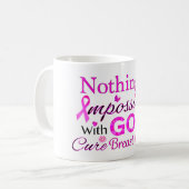 神は何も不可能ではない コーヒーマグカップ (正面左)