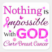 神は何も不可能ではない スクエアシール (正面)