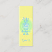 神は光であり、神の内は全く闇ではない スキニー名刺 (正面)