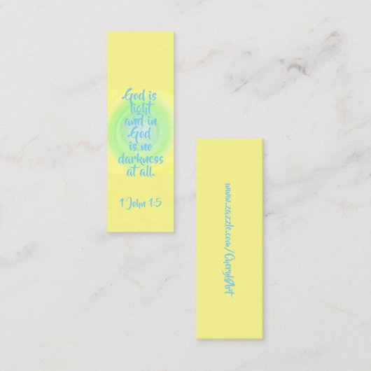 神は光であり、神の内は全く闇ではない スキニー名刺 (正面/裏面)