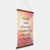 神は全てのあなたの必要な壁のタペストリーを供給する 吊り下げ型タペストリー (傾斜あり)