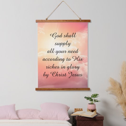 神は全てのあなたの必要な壁のタペストリーを供給する 吊り下げ型タペストリー (寝室)