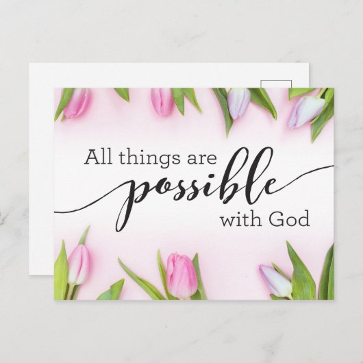 神は全てのことを可能にする ポストカード (正面/裏面)