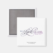 神は全てのことを可能にする！ マグネット (正面/裏面)