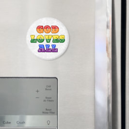 "神は全てを愛する" ゲイ/LGBTQIA+/クィアのクリスチャンのプライド マグネット