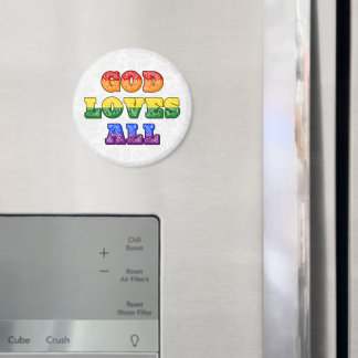 "神は全てを愛する" ゲイ/LGBTQIA+/クィアのクリスチャンのプライド マグネット