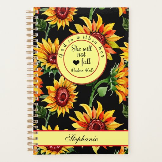 神は内に在りてひまわりは秋 プランナー手帳 (正面)