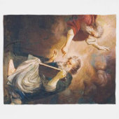 神は十与え戒を修める フリースブランケット (正面(横))