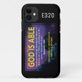 神は可能である |エペソ3:20クリスチャンブラック Case-Mate iPhoneケース (裏面)