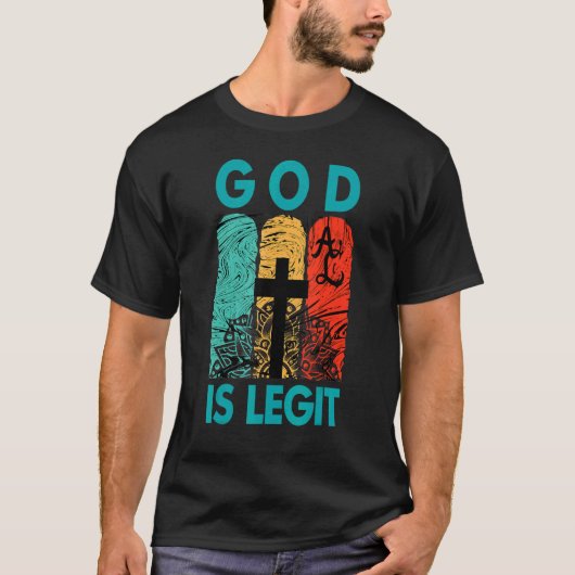 神は合法色の数々のキリスト教のグラフィックティー Tシャツ (正面)