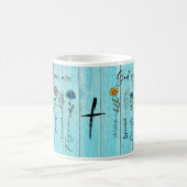 「神は君を…」 キリスト教信仰デザイン コーヒーマグカップ (中央)