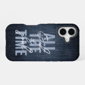 神は善いデニム iPhone 16ケース (裏面横)