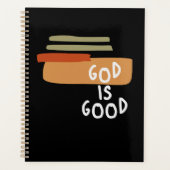 神は善である – シンプルキリスト教の強力な引用文 プランナー手帳 (正面)