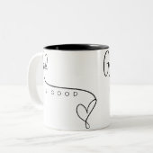 神は善やる気を起こさせる信鬼だ ツートーンマグカップ (正面左)