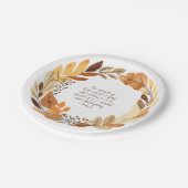 神は善を造られた | 感謝祭リース | ナチュラル ペーパープレート (アングル)