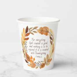 神は善を造られた | 感謝祭リース | ナチュラル 紙コップ