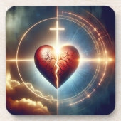 神は壊れたハートを癒すことができる コースター (正面)