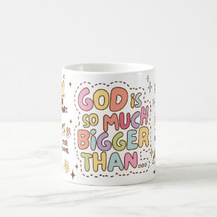 神は大きやる気を起こさせるなイラストレーション コーヒーマグカップ