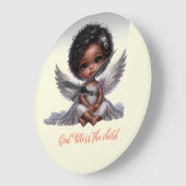 神は子供の壁時計を祝福 ラージ壁時計 (傾斜)