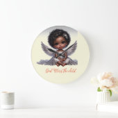 神は子供の壁時計を祝福 ラージ壁時計 (ホーム)