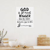神は嵐のクリスチャンより大きい ポスター (キッチン)