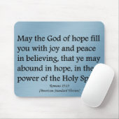 神は希望、喜びおよび平和ロマンの15:13を与えるように マウスパッド (マウス)