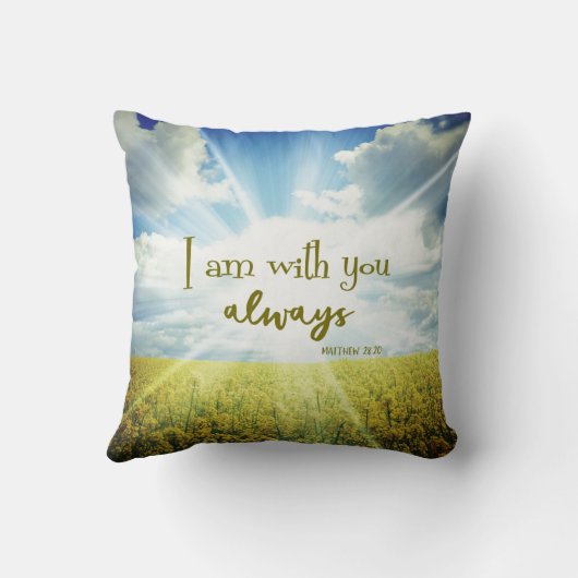 神は常にあなたと共にある聖書の聖句引用文 クッション (裏面)