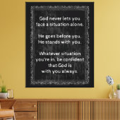 神は常にあなた方と共にあり、決して一人ではない キャンバスプリント (インサイチュ (リビング))