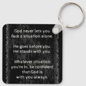 神は常にあなた方と共にあり、決して一人ではない キーホルダー (裏面)
