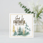 神は常に忠実な平手グリーティングカード (スタンド正面)