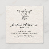 神は常に教会のビジネスカードを良くする スクエア名刺 (裏面)