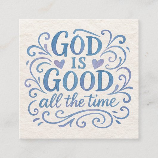 神は常に教会のビジネスカードを良くする スクエア名刺 (正面)