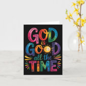 神は常に良いイエス・キリスト・クリスチャン・ギ カード (黄色い花)