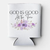 神は常に良いクリスチャンの引用文花 缶クーラー (正面)