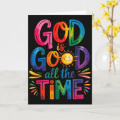 神は常に良い  イエス・キリスト  キリスト教徒よ カード (黄色い花)