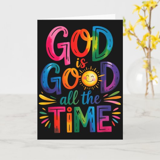 神は常に良い カード (黄色い花)