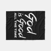 神は常に良い クリスチャン礼拝説教 フリースブランケット (正面(横))