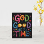 神は常に良い 神は良い クリスマス 贈り物 カード (黄色い花)