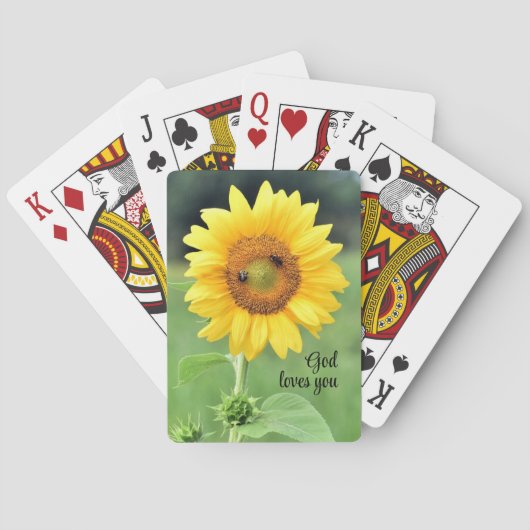 神は幸せなヒマワリのトランプ トランプ (裏面)
