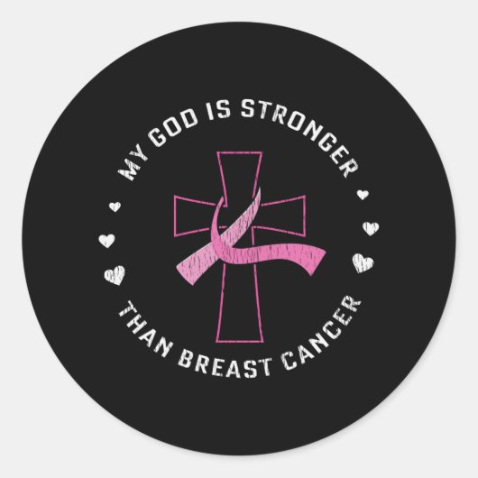 神は強い乳がん認識度 ラウンドシール (正面)
