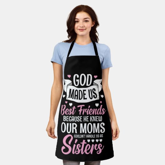 神は彼が知って最高のいたので私たちの友達になった エプロン (着用した状態)