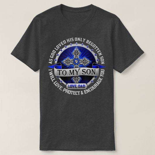 神は彼の一人息子を愛したように Tシャツ (デザイン正面)