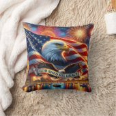 神は彼の優雅な愛国心の装飾用クッションを流した クッション (ブランケット)