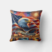 神は彼の優雅な愛国心の装飾用クッションを流した クッション (裏面)